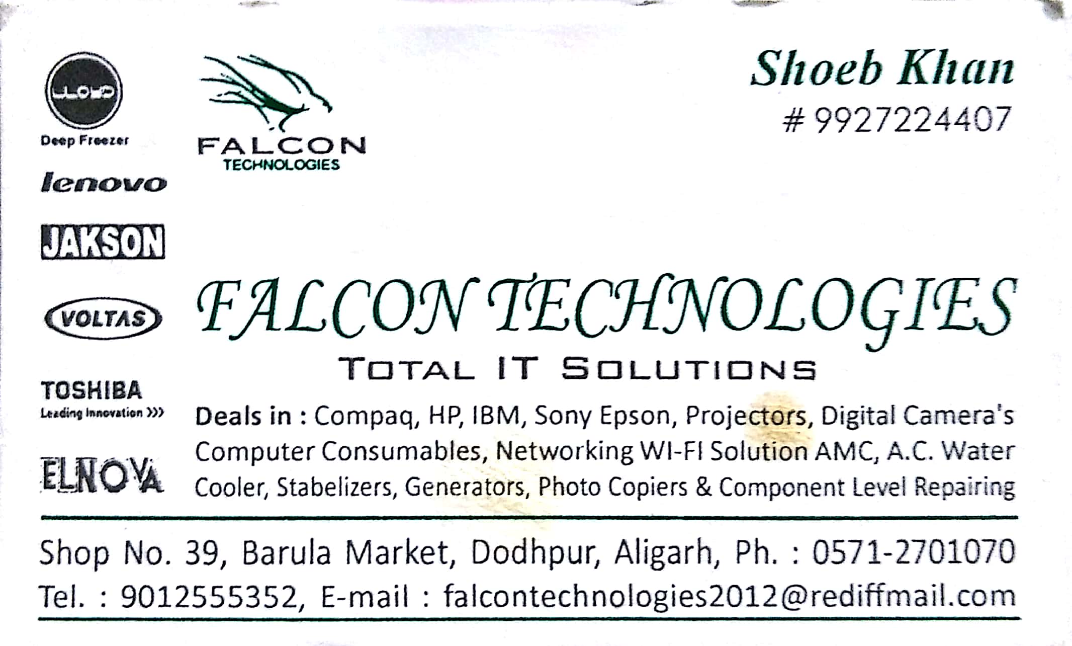 FALCON TECHNOLOGIES�| BEST TECHNOLOGIES IN ALIGARH FAINS-BAZAAR