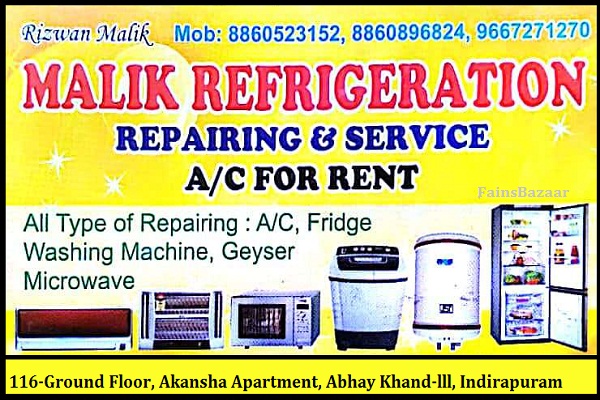 Top Refrigeration Technician In Indirapuram| Malik Refrigeration Repairing & service-Indirapuram Ghaziabad
